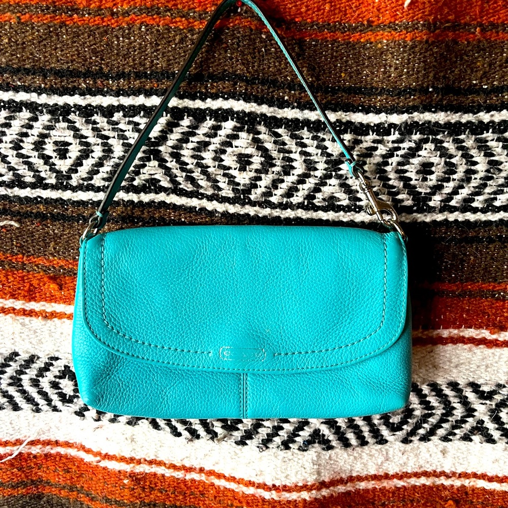 Small blue coach bag